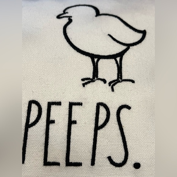 Rae Dunn Neutral Color Easter Pillow 14 x 24 Love My Peeps 🐥 - Picture 8 of 15